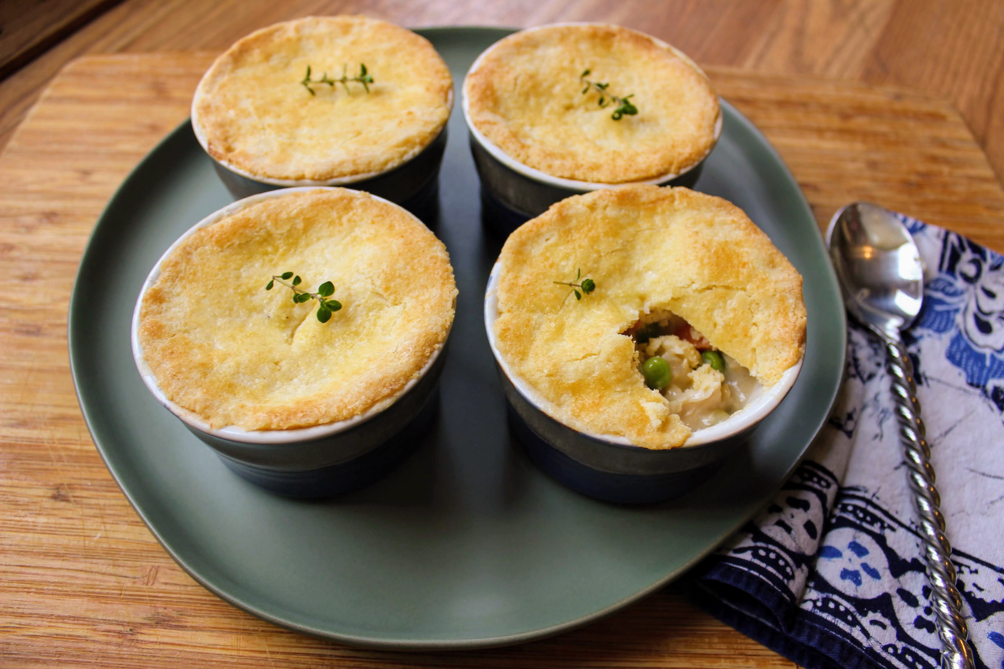 Mini Paleo Pot Pies (Grain Free, with a Dairy Free Option)